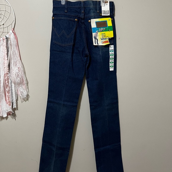wrangler vintage 90s cowboy cut slim fit denim jean - Picture 9 of 9